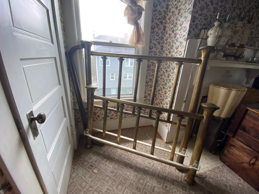 Brass Full Size Head Board and Foot Board