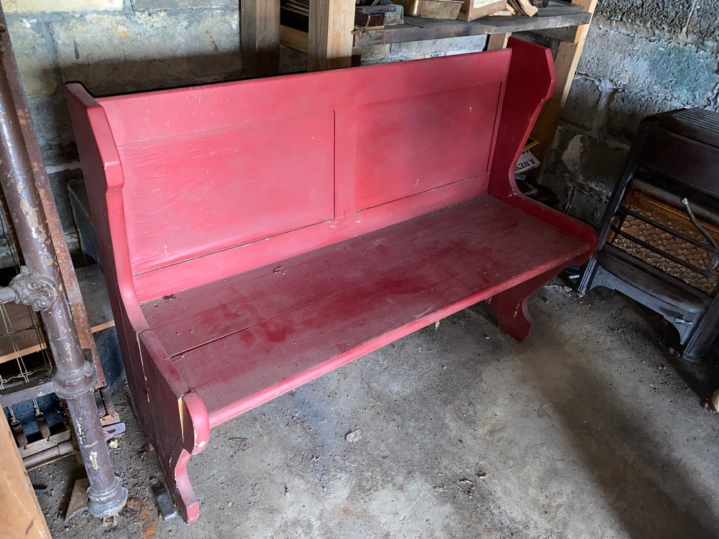 Painted Wooden Bench