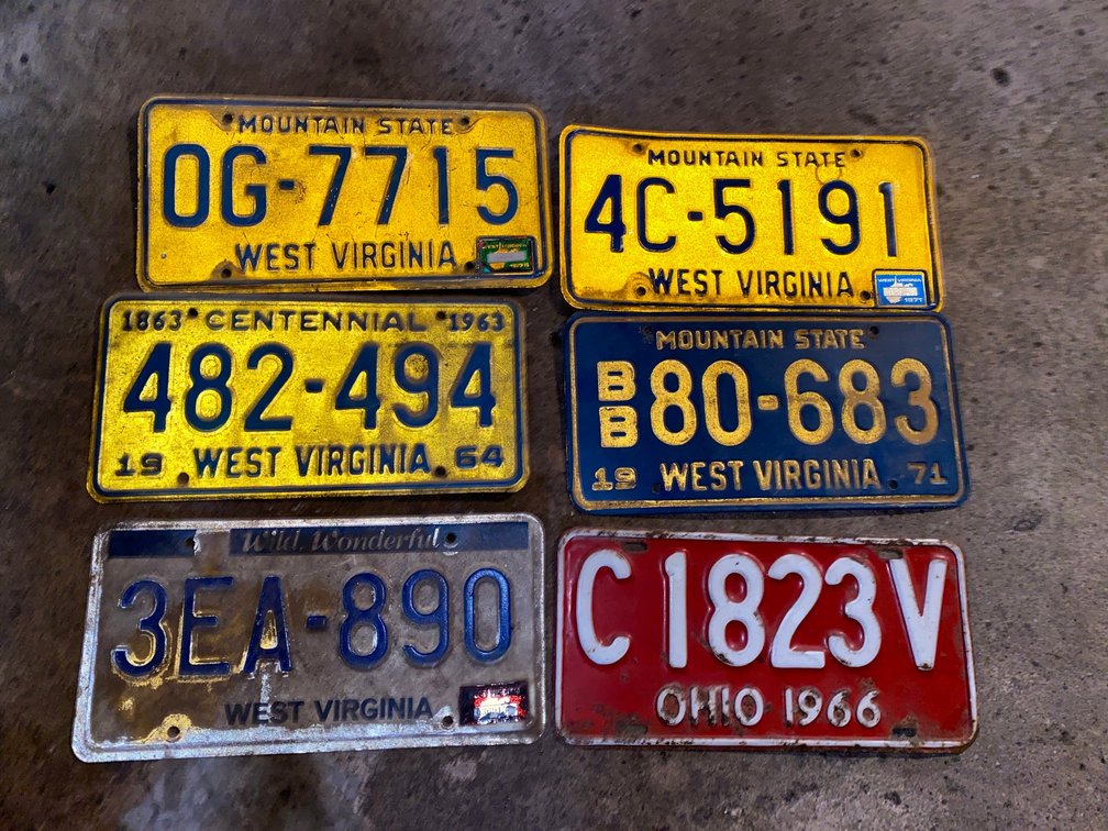 Vintage license Plates