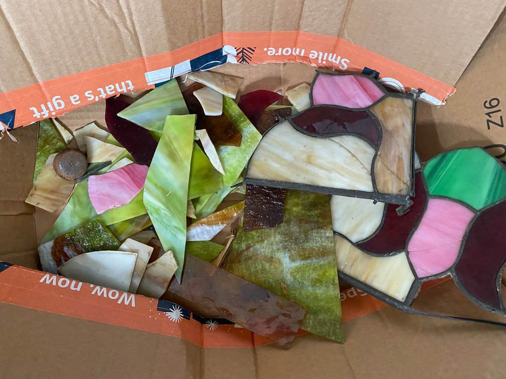 Stained glass pieces
