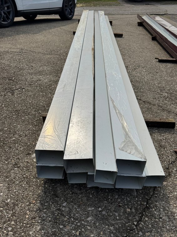 Metal downspouts