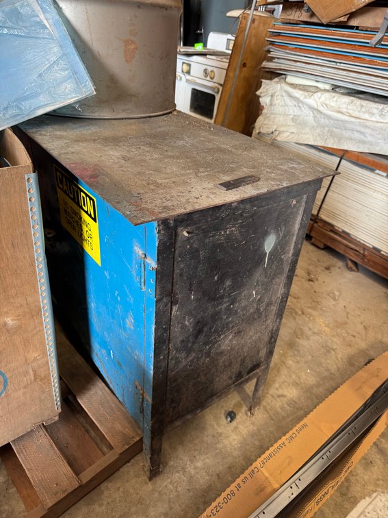 Metal storage cabinet