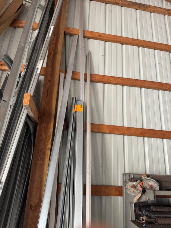 Garage door metal trim
