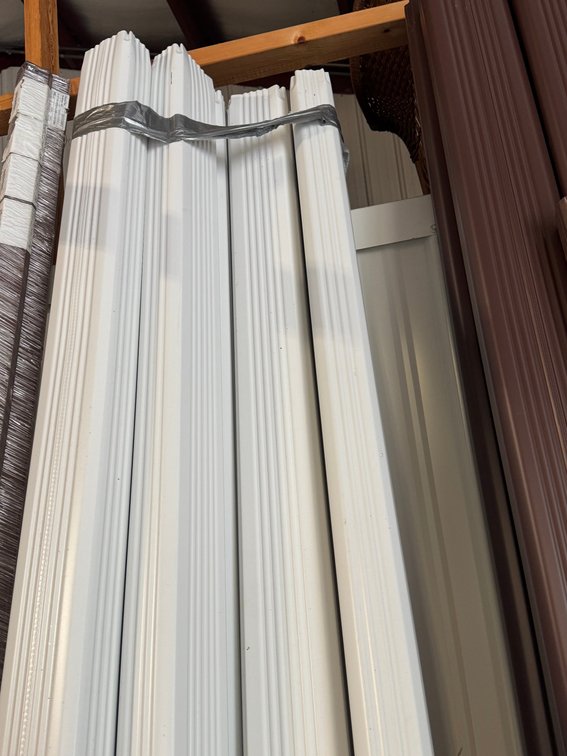 White downspouts