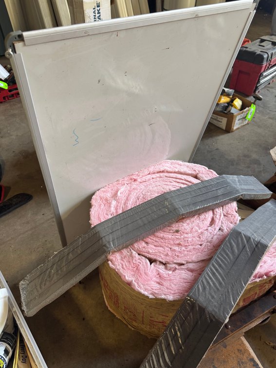 Insulation, whiteboard and creeper
