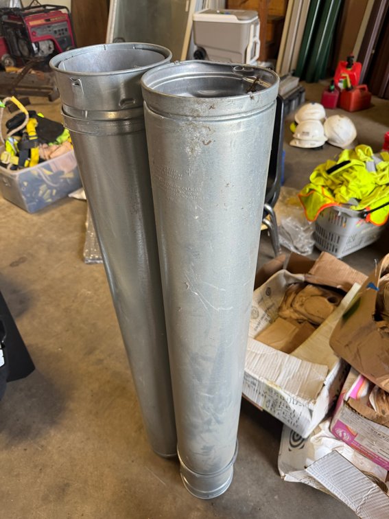 Metal vent pipe