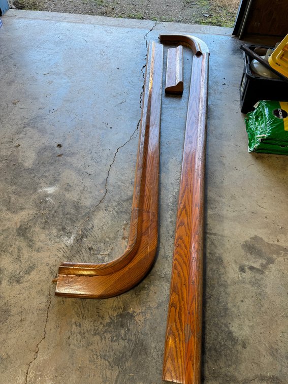 Wooden trim or stair railing