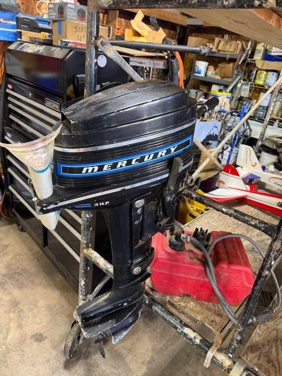 1970's Mercury 4 HP Single Cylinder Outboar Motor