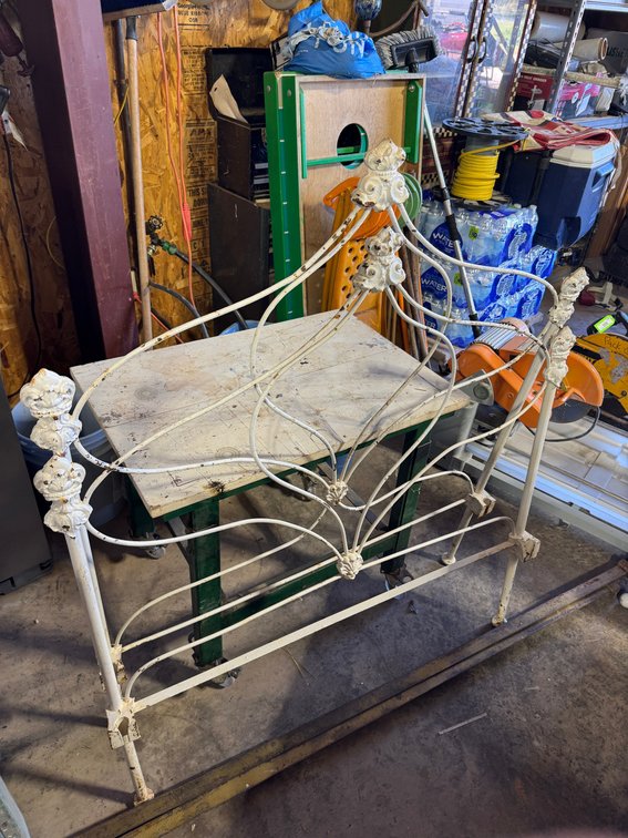 2-White Metal Bed Frames