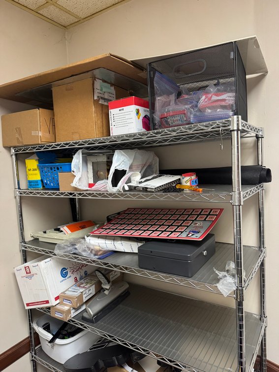 Shelving Unit with Contents