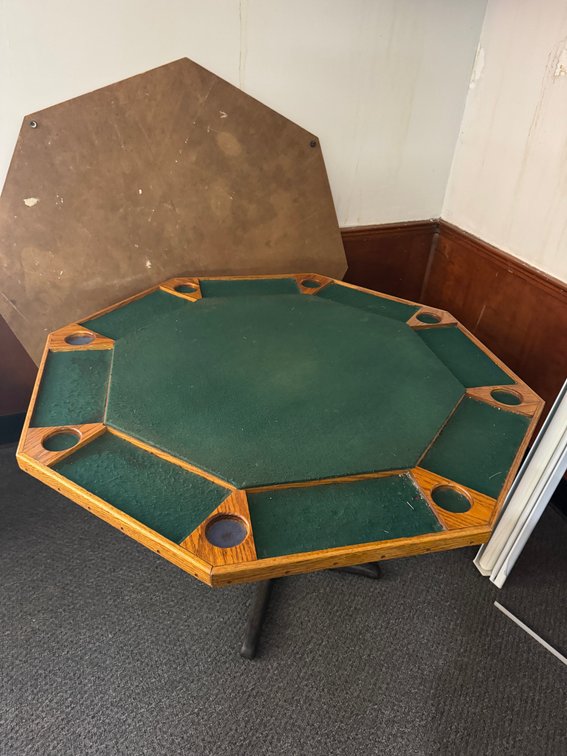 Poker Table, Dresser & Poker Supplies