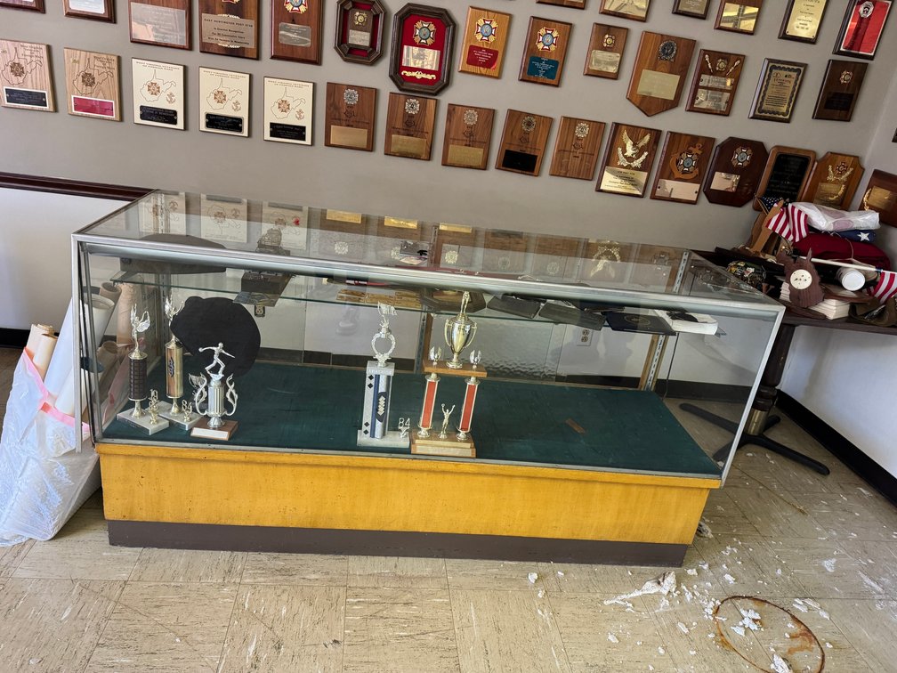 Glass Trophy Display