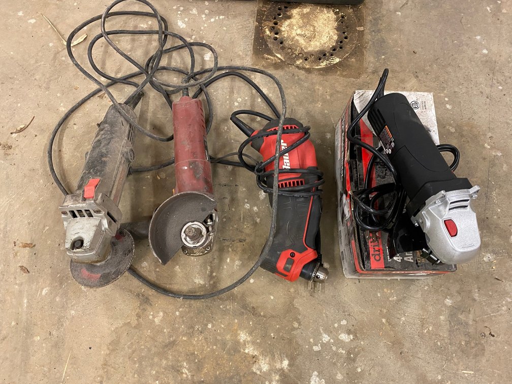Drill Master 4 1/2" angle grinder, Bauer angle drill