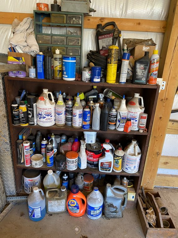 Shelf and contents