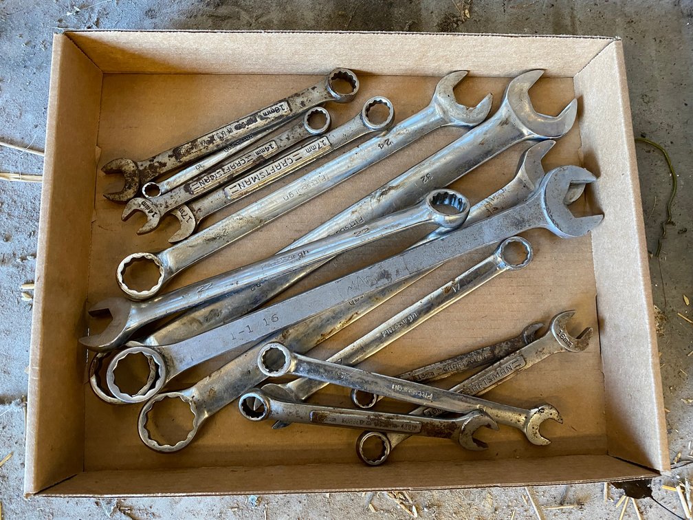 Assortment of wrenches-standard and metric