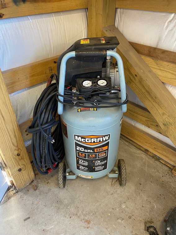 McGraw 20 gallon, 135 max PSI electric air compressor
