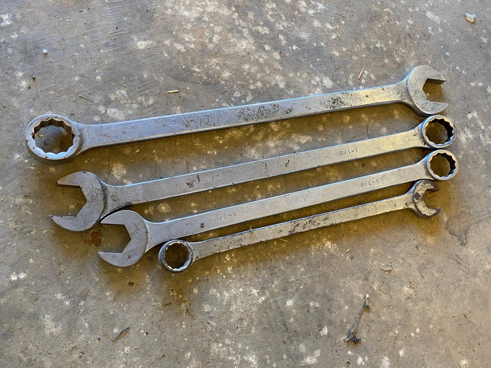 4 Mac wrenches-sizes 1 1/8", 1 1/3", 1 1/2", 1 5/8"