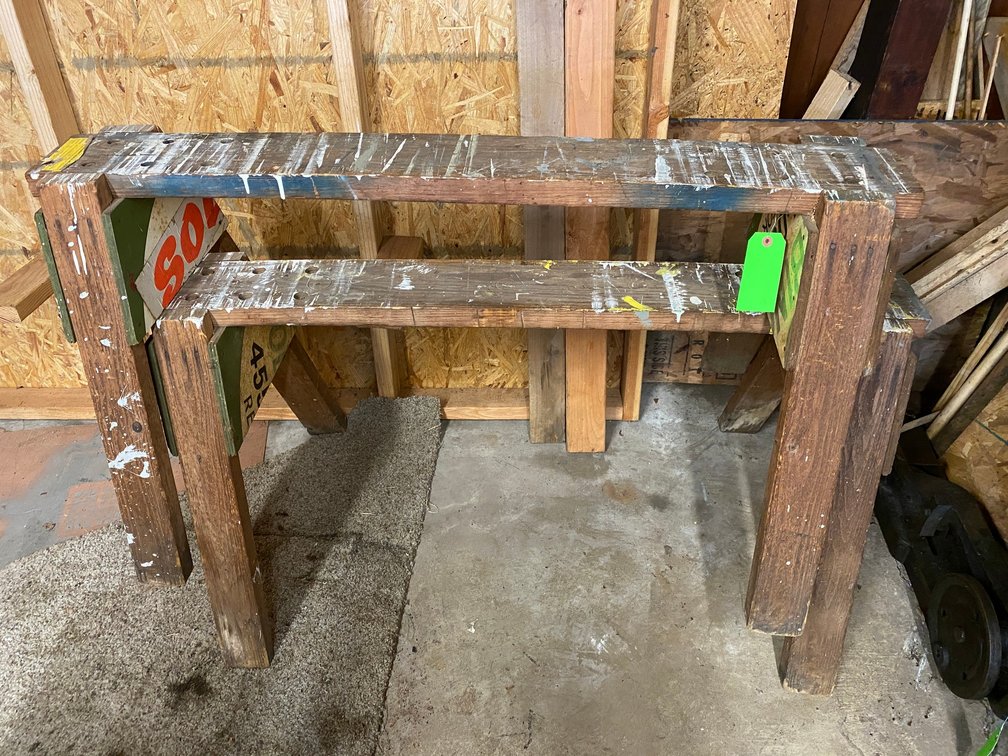 2 Wooden saw horses