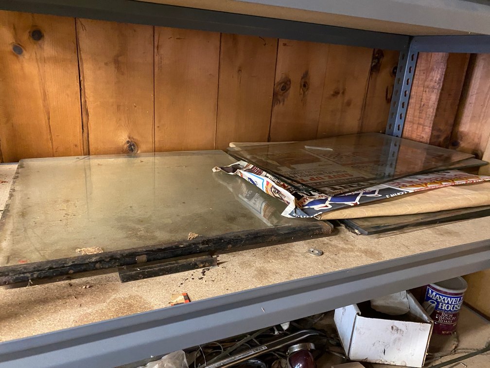 Original glass windows for a 1924 Ford Model T Fordor-not complete