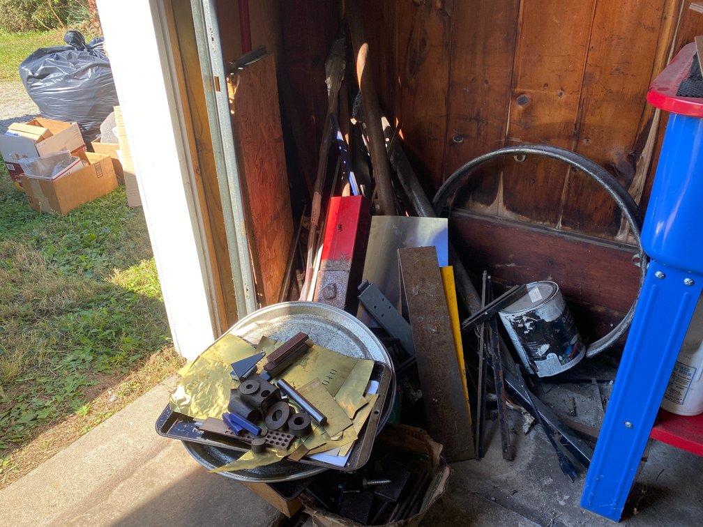 Corner filled with scrap metal
