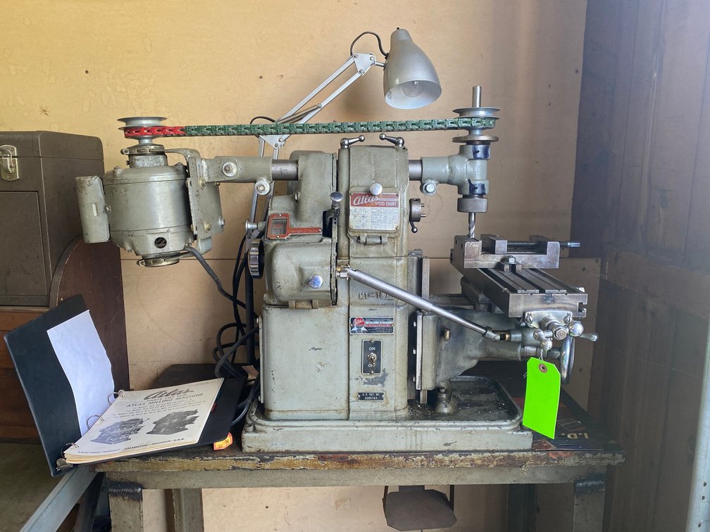 Atlas model MFB tabletop Verticle/Horizontal milling machine