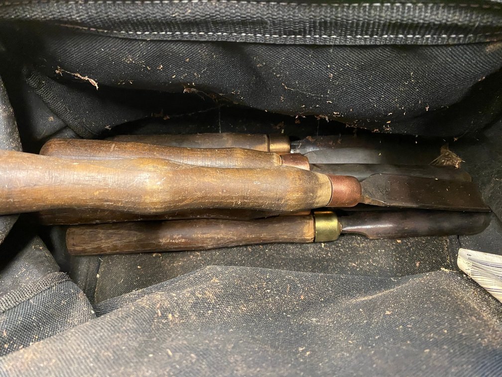 Set of lathe turning chisels