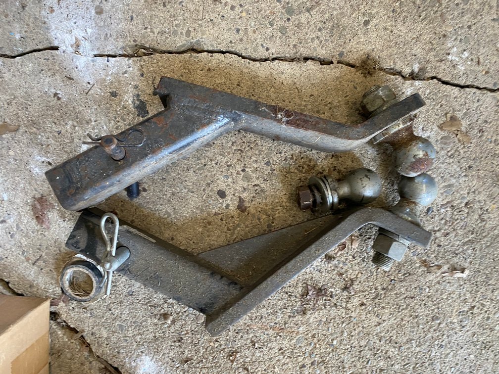 2 Steel Hitch Ball Mounts and Trailer Ball