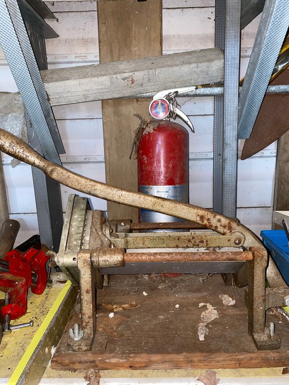 Manual French Fry Cutter and Fire Extinguisher