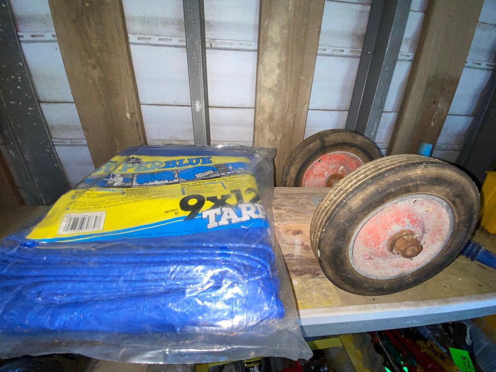 Tarp and 2 Utility Wheels