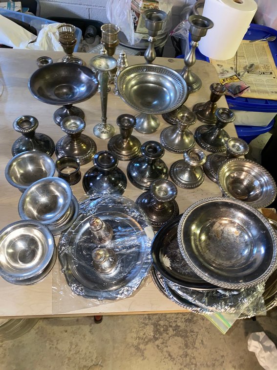 Silver-Plated Candlesticks, Compotes, Bowls, Trays, and More