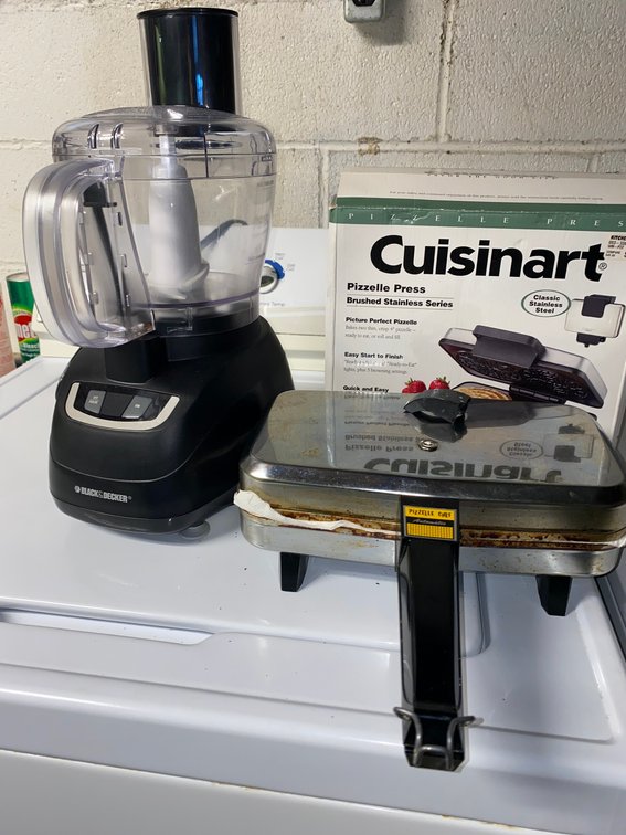 Food Processor and Pizzelle Makers