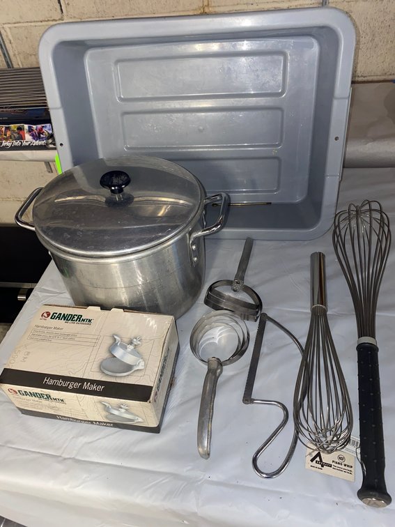 Stock Pot, Hamburger Press, Kitchen Utensils, and More