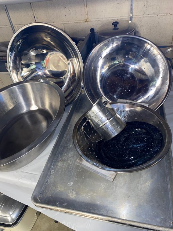 Stainless Steel Mixing Bowls, Colanders, Sheet Pan, and More