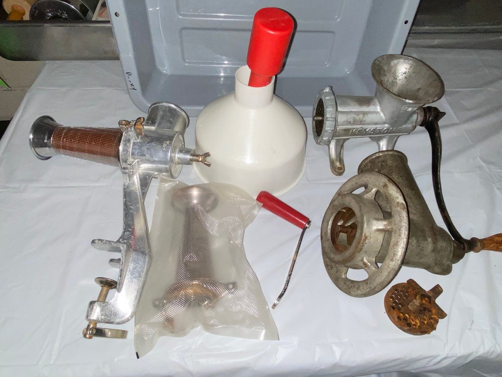 Manual Food Strainer, Meat Grinders, and Accessories