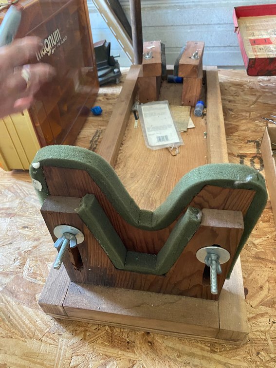 Wooden Gun Cleaning Vise with Accessories