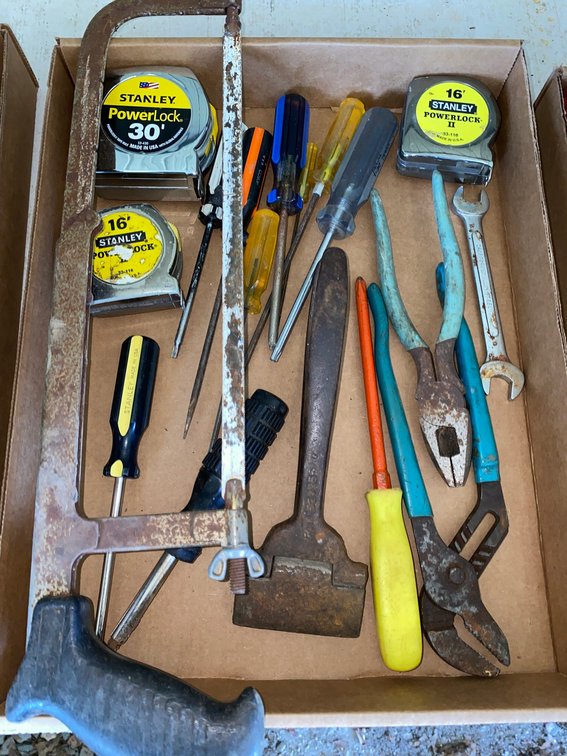 Hacksaw, Tape Measures, Pliers, Screwdrivers, and More