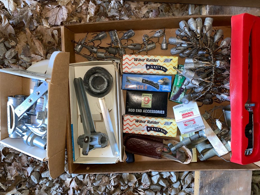 Knives, Lead Fishing Sinkers, Casting Tools, and More