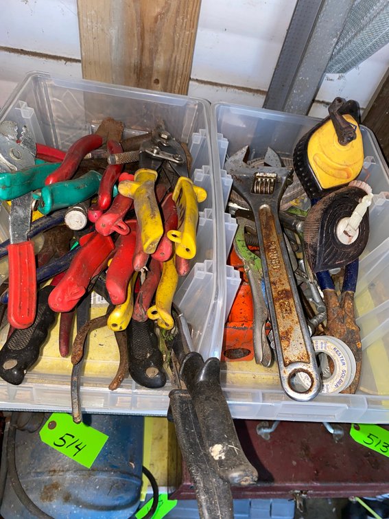 Aviation Snips, Pliers, Adjustable Wrench, Chalk Lines, and More