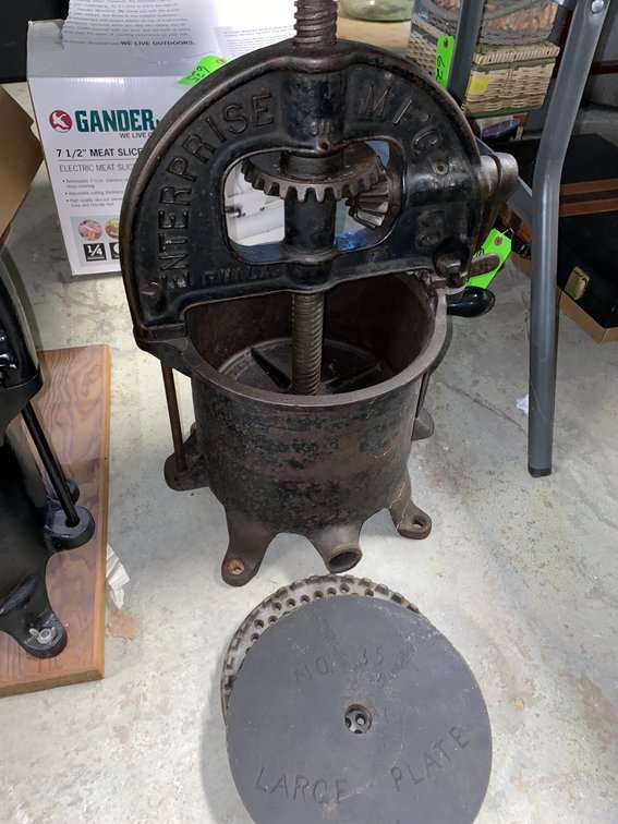 Enterprise Cast Iron Sausage Stuffer and Press