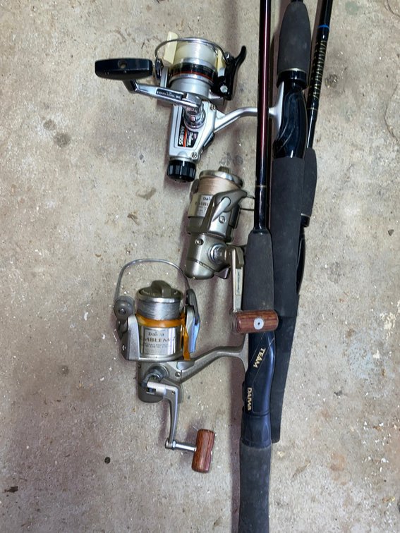 Spinning Reels and Fishing Rod Sections