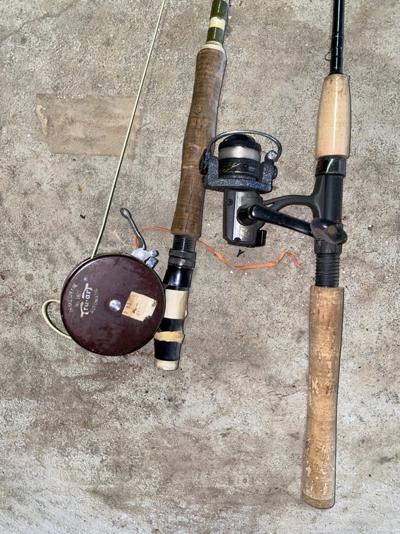 Fishing Rods, Rod Sections, and Reels