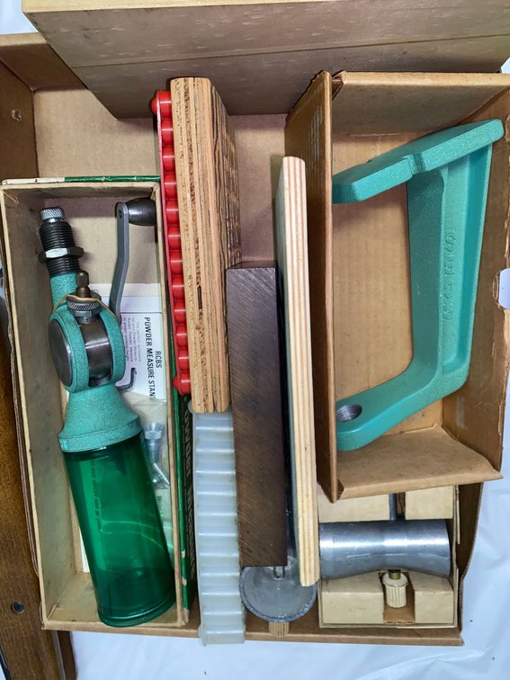 Powder Measure, Stand, and Reloading Accessories