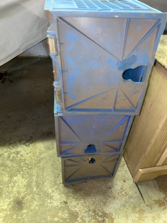 3 Plastic Crates with Trapping Gear