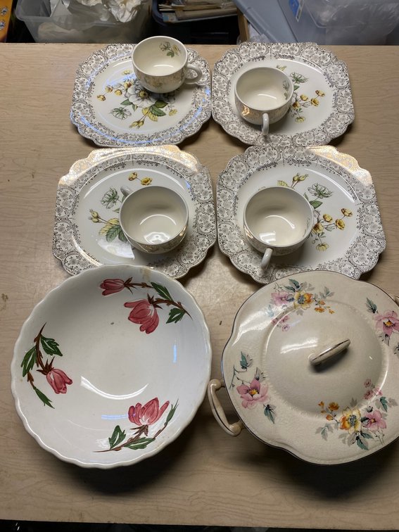 Ceramic Snack Sets, Covered Casserole Dish, and Serving Bowl