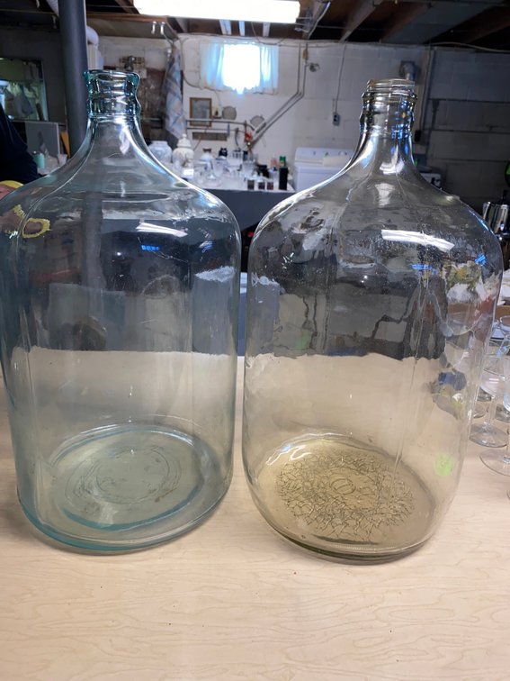 2 Glass Carboy Jugs