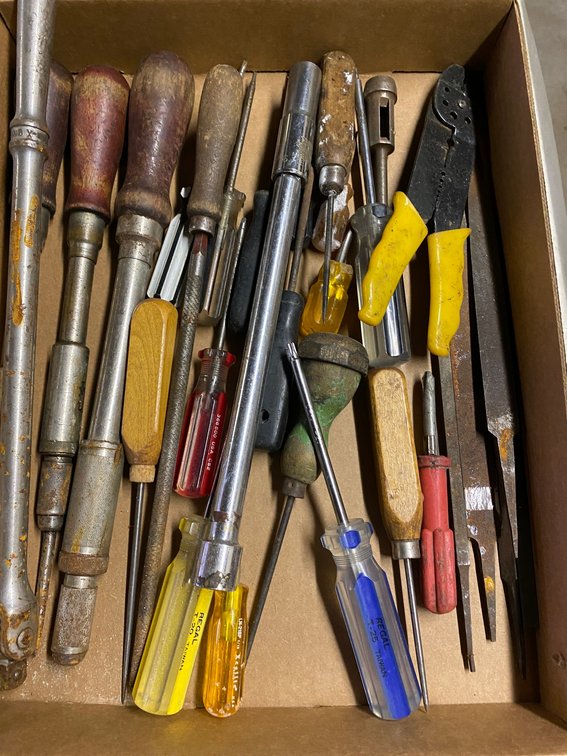 Screwdrivers, Files, Wire Strippers, Breaker Bar, and More