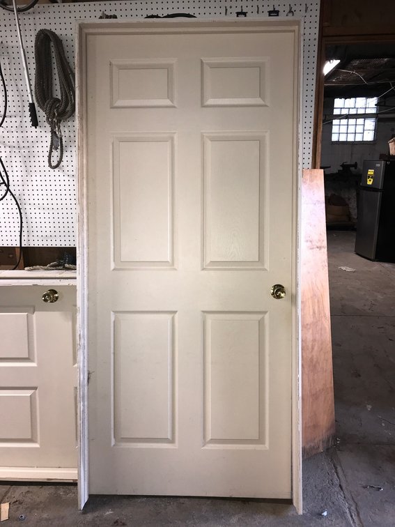 36" Interior left hand swing door