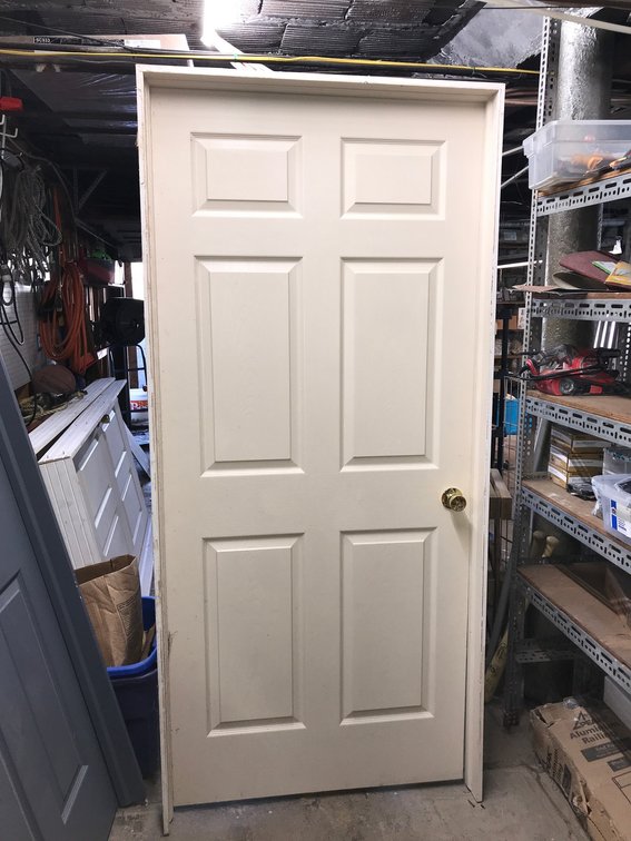 36" Interior left hand swing door