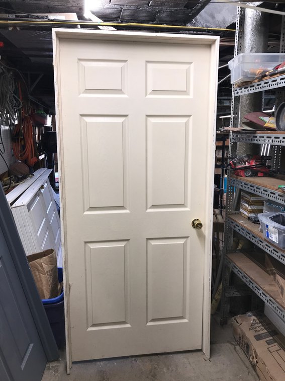 36" Interior left hand swing door