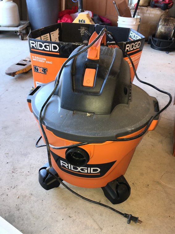 Rigid brand 9 gallon wet/dry vac
